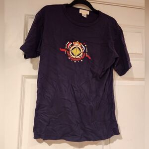 Tara Vanessa navy blue nautical t shirt M